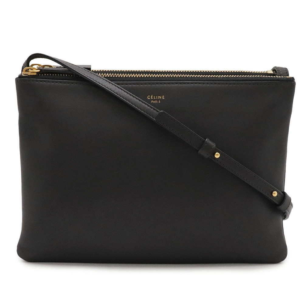 Celine Trio Crossbody Bag Leather Gray